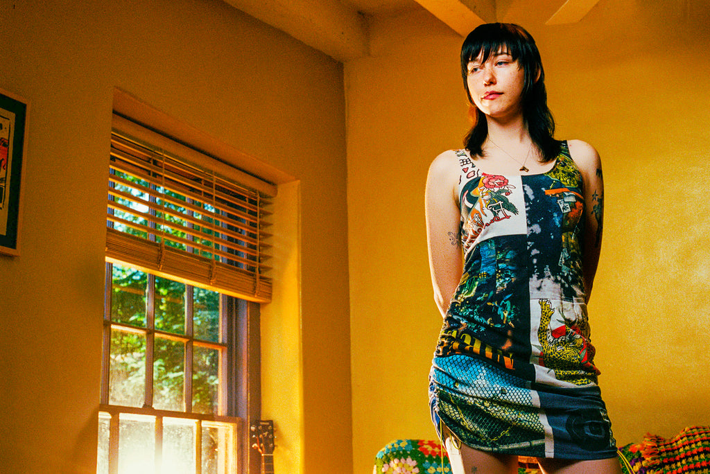 PANEL SCRAP SLIP DRESS