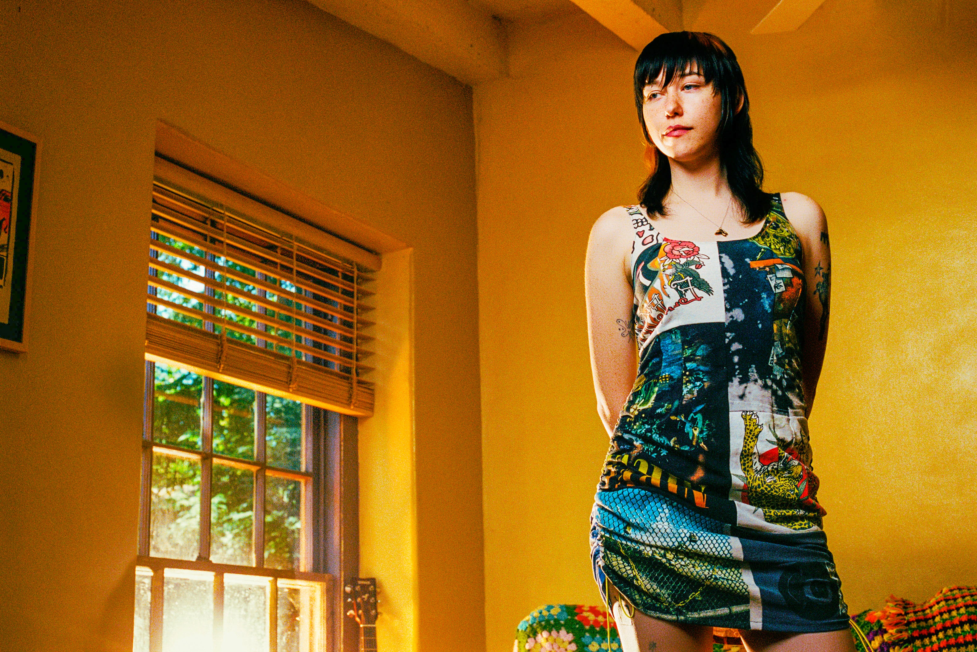 PANEL SCRAP SLIP DRESS